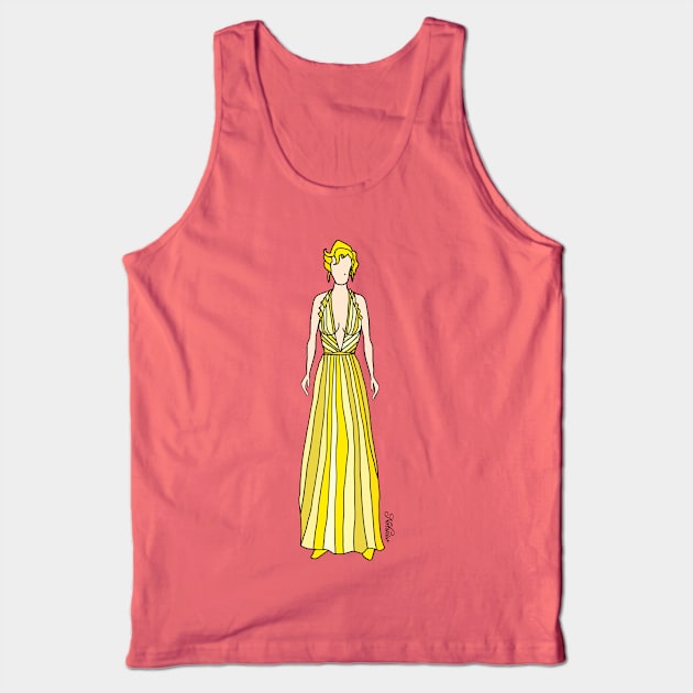 Golden Stripe Dress Tank Top by notsniwart